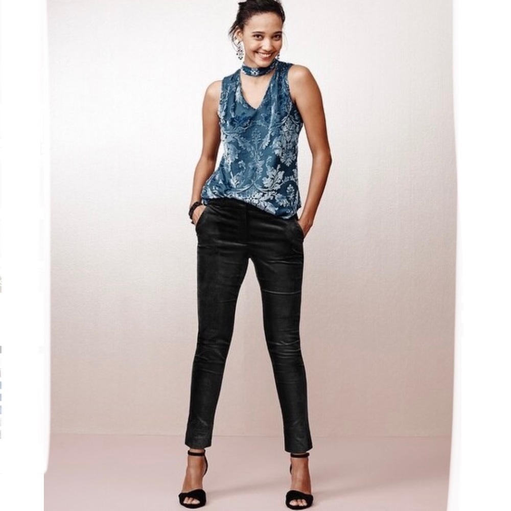 WHBM Salma velvet burnout shell